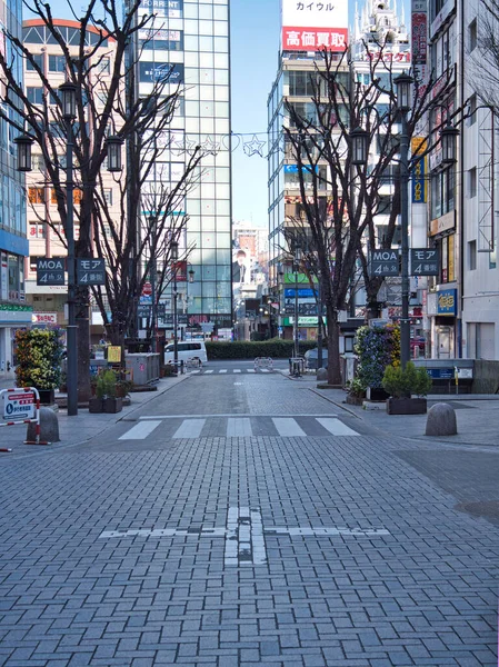 Tokio Japón Febrero 2022 Este Zona Shinjuku Domingo Por Mañana — Foto de Stock