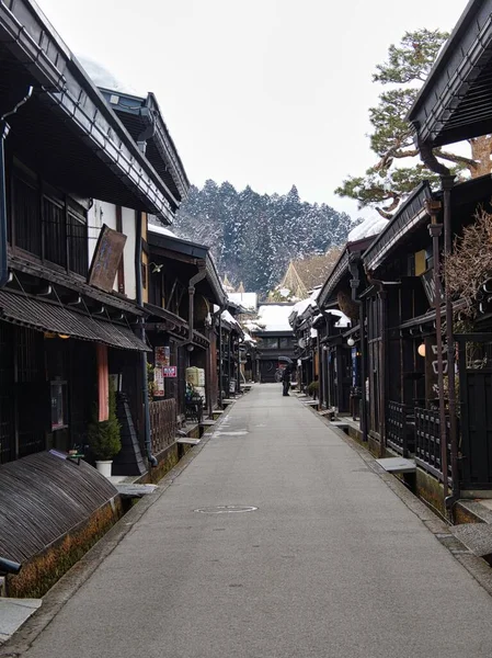 Gifu Ιαπωνία Φεβρουαρίου 2022 Παλιά Πόλη Ιστορική Περιοχή Διατήρησης Κτιρίων — Φωτογραφία Αρχείου
