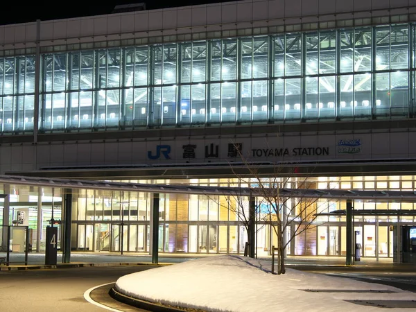 Toyama Japan Februar 2022 Toyama Station Morgengrauen — Stockfoto