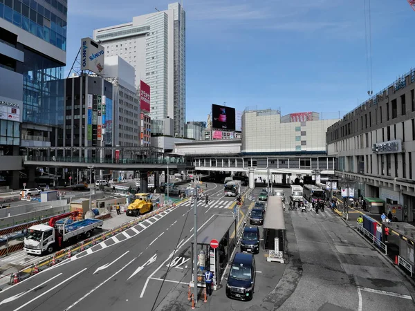 Tokio Japonia Marca 2022 Shibuya Tokio Ramach Planu Przebudowy Dużą — Zdjęcie stockowe