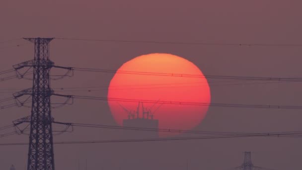 Τόκιο Ιαπωνία Απριλίου 2022 Πρωινός Ήλιος Ανατέλλει Πέρα Από Ένα — Αρχείο Βίντεο
