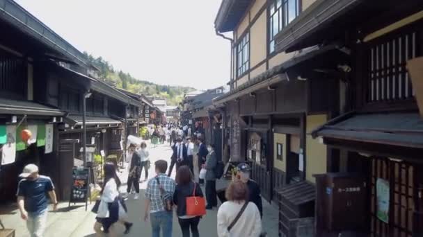 Gifu Japan April 2022 Street View Old Takayama Street Gifu — Vídeo de Stock