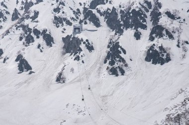 Toyama, Japonya - 23 Nisan 2022 Toyama Ropeway, Japonya