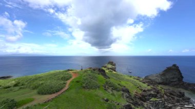 Okinawa,Japan - July 1, 2022: Beautiful landscape of Uganzaki in Ishigaki island, Okinawa, Japan