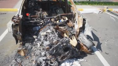 Bucha, Ukrayna, Rusya-Ukrayna savaşı sırasında Rus ordusunun bombardımanı sonucu yıkım