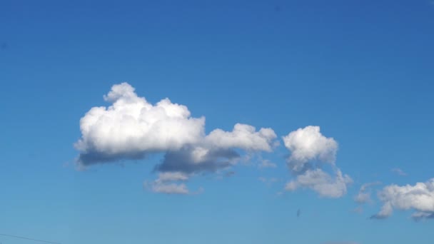 Snelle Beweging Van Witte Wolken Timelapse Van Snel Bewegende Wolken — Stockvideo