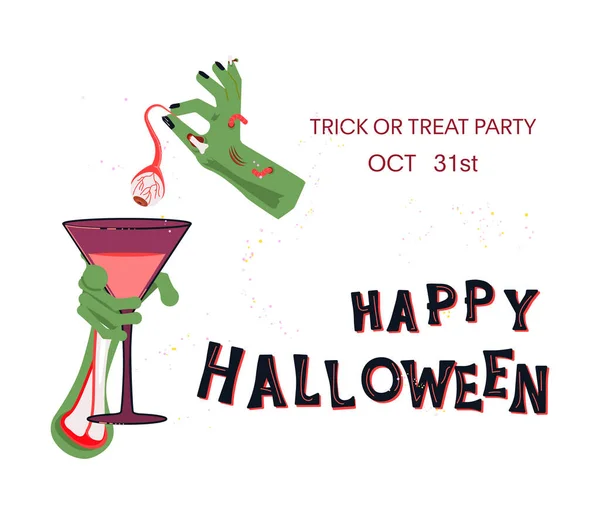 Halloween Party plakát izolované na bílém pozadí. — Stock fotografie