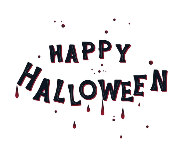 Felice poster di Halloween isolato su sfondo bianco. — Foto Stock