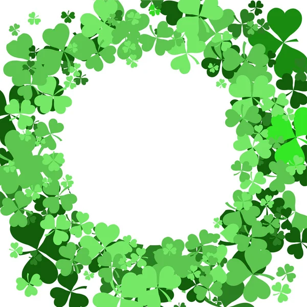 St. Patricks Day background with Shamrock Leaves. — 스톡 벡터