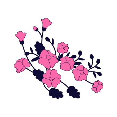 Kırmızı kasımpatılar, beyaz arka planda izole edilmiş çiçek buketleri.