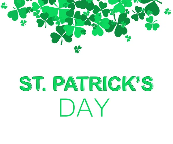 St Patricks Day bakgrund med Shamrock Leaves. — Stock vektor