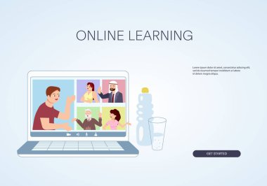 Çevrimiçi öğrenme ile web paneli şablonu