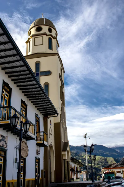 Salento Colombia July 2021 Beautiful Our Lady Carmen Church Located — 图库照片