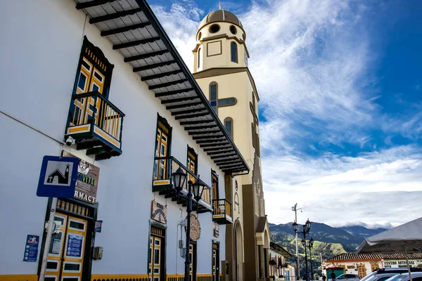 Salento Colombia July 2021 Beautiful Our Lady Carmen Church Located — 图库照片