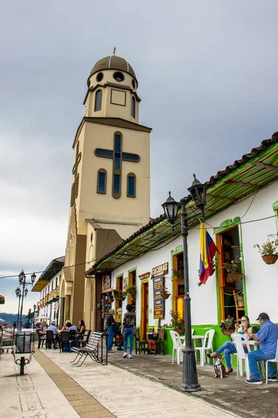 Salento Colombia July 2021 Beautiful Our Lady Carmen Church Located — 图库照片