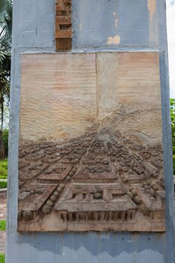 ARMERO, COLOMBIA - Mayıs 2022: 1985 'te Nevado del Ruiz' in neden olduğu Armero trajedisinin anıtı