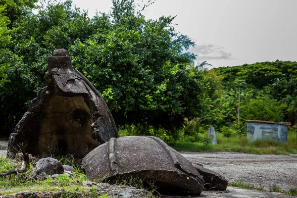 Dôme Cassé Église San Lorenzo Ville Armero Détruit Par Une — Photo