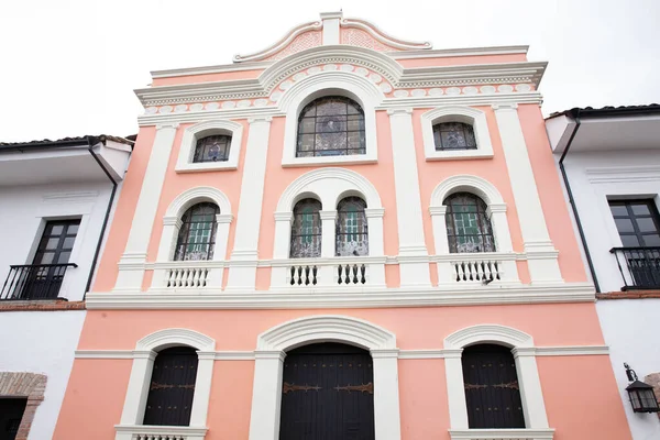 Hermosas Fachadas Los Edificios Centro Ciudad Popayan También Llamada Ciudad — Foto de Stock