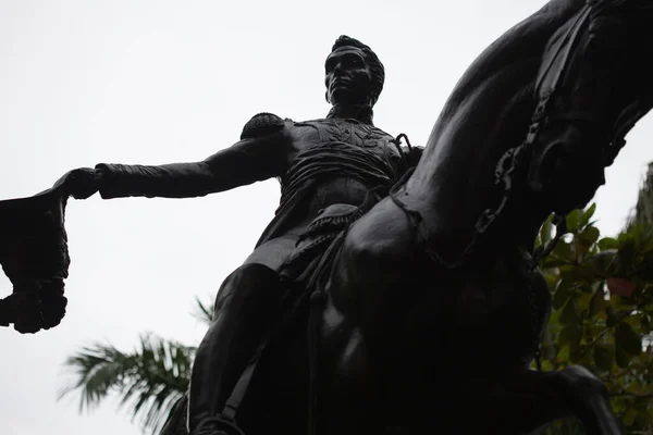 Historic Equestrian Statue Libertador Simon Bolivar Modeled Munich Venezuelan Sculptor — Fotografia de Stock