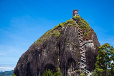 The famous Piedra del Penol a monolithic stone mountain located at the town of Guatape in the region of Antioquia in Colombia