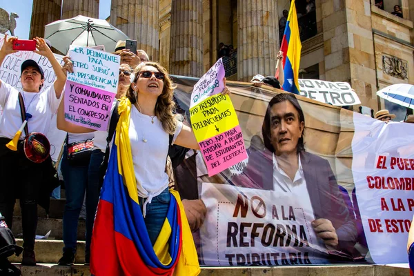 Bogota Colombia Septiembre 2022 Marchas Pacíficas Protesta Bogotá Colombia Contra — Foto de Stock