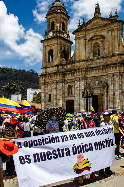 Bogota Colombia Septiembre 2022 Marchas Pacíficas Protesta Bogotá Colombia Contra — Foto de Stock