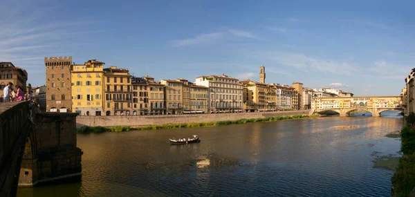 Italy Tuscany Florence City Arno River Sunset — Zdjęcie stockowe