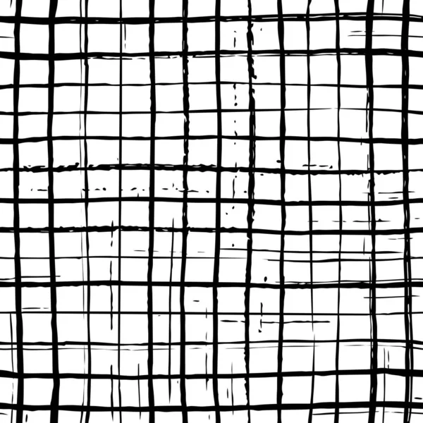 Modèle Rayé Sans Couture Avec Des Lignes Noires Isolées Sur — Image vectorielle