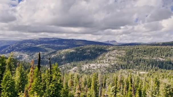 Schöne Natur Yosemite Nationalpark Große Felswände Und Eine Grüne Wiese — Stockvideo