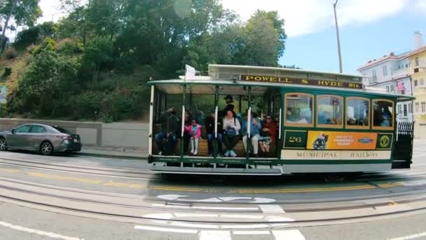 San Francisco Sistem Mobil Kabel San Francisco 2022 Trem Turis — Stok Video
