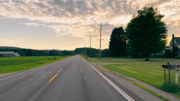 Pov Point View Road Sunset Village Southern Illinois Gif Landscape — 비디오