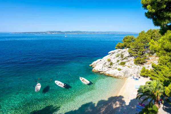 Hırvatistan Dalmaçya Kentindeki Makarska Riviera Brela Daki Inanılmaz Podrace Plajı — Stok fotoğraf