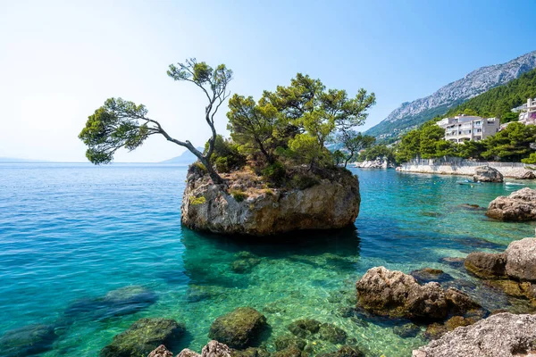 Increíble Roca Brela Makarska Riviera Dalmacia Croacia — Foto de Stock