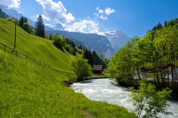 Horská Řeka Alpách — Stock fotografie