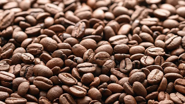 Roasted fragrant Coffee beans texture or background. — Fotografia de Stock