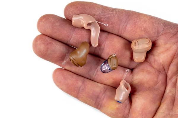 Ear Prosthesis Finger Surrounded Other Models — Stock Photo, Image
