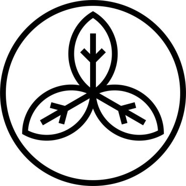 Organik etiket simgesi, satır biçimi illüstrasyonu