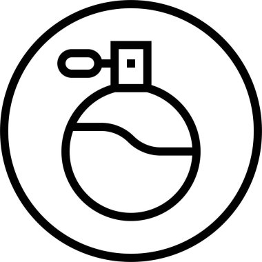 Parfümsüz etiket simgesi, satır biçimi illüstrasyonu