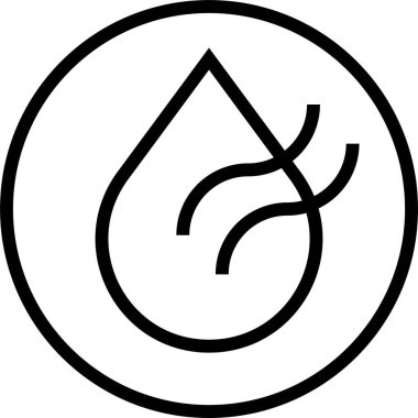 Kuru cilt etiketi simgesi, satır biçimi illüstrasyonu