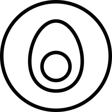 Yumurtadan arındırılmış etiket simgesi, satır biçimi illüstrasyonu