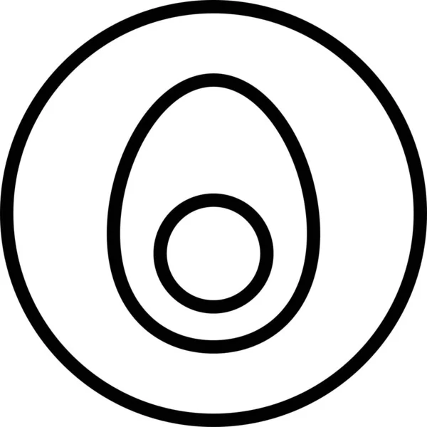 Εικονίδιο Ετικέτας Χωρίς Αυγό Εικονογράφηση Διάνυσμα Στυλ Γραμμής — Διανυσματικό Αρχείο