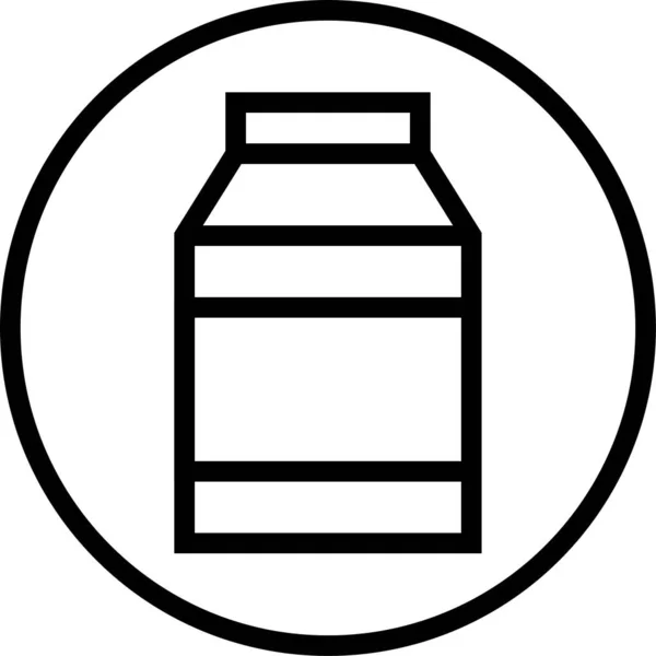 Icono Etiqueta Libre Lácteos Ilustración Vectores Estilo Línea — Vector de stock