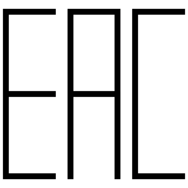 Eac Etikettensymbol Linienstil Vektorillustration — Stockvektor