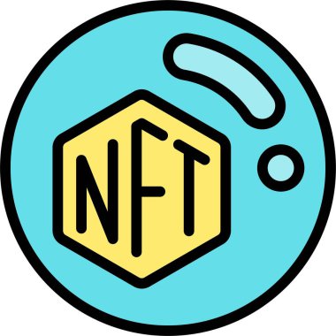 Kabarcık simgesi, ödenebilir olmayan sembolik vektör illüstrasyonu