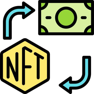 Banknote simgesi, ödenebilir olmayan sembolik vektör illüstrasyonuName