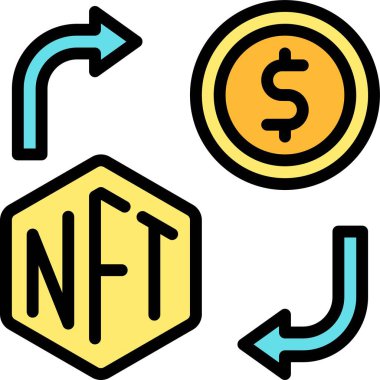 Dolar madeni para simgesi, ödenebilir olmayan sembolik vektör illüstrasyonu