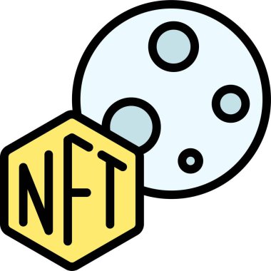 Ay simgesi, ödenebilir olmayan sembolik vektör illüstrasyonu