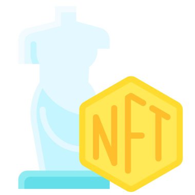 Heykel veya sanat simgesi, ödenebilir olmayan sembolik vektör illüstrasyonuName