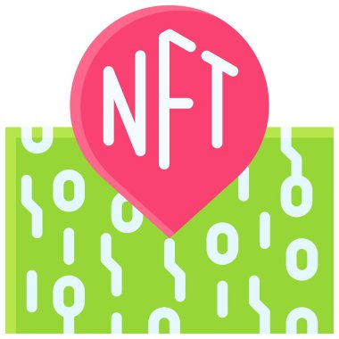 Dijital arazi simgesi, ödenebilir olmayan sembolik vektör illüstrasyonuName