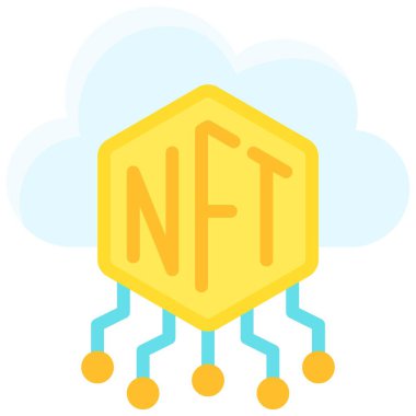 Bulut simgesi, ödenebilir olmayan sembolik vektör illüstrasyonu